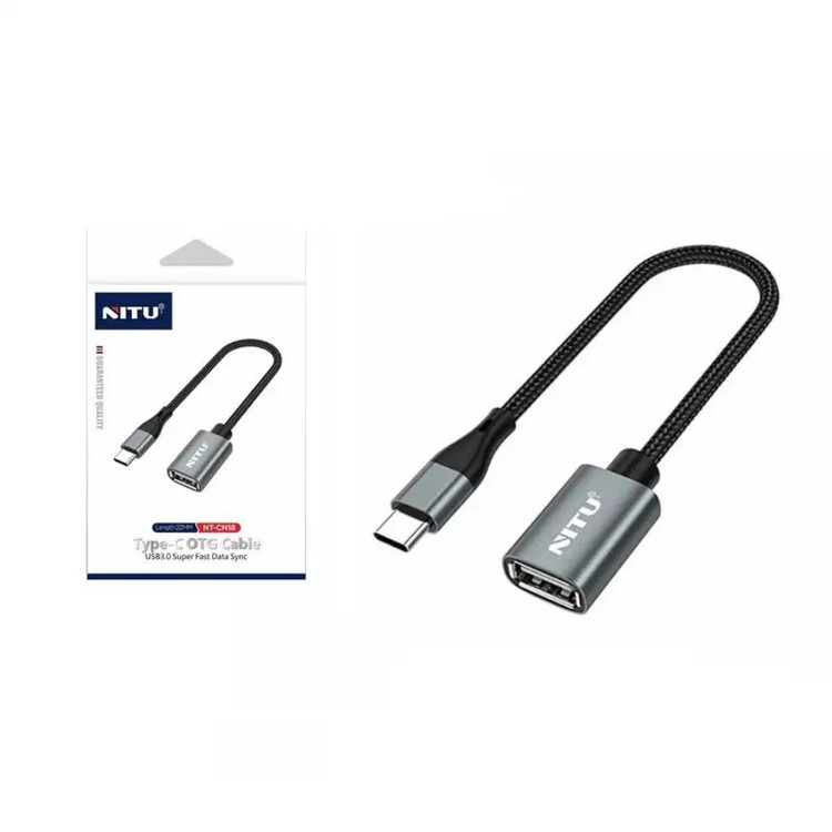 تبدیل OTG Type_c مدل کابلی برند Nitu CN18