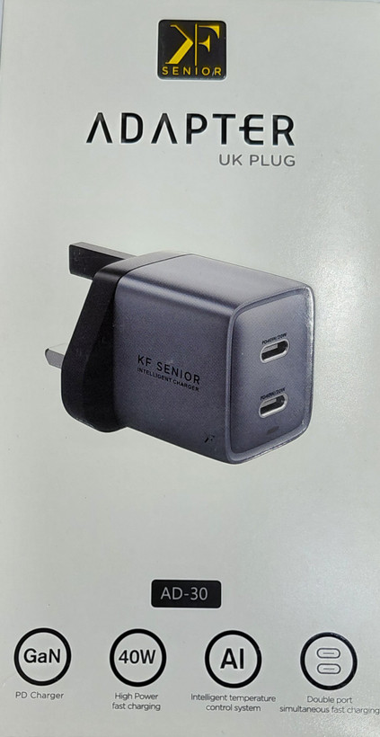 شارژرکی اف سنیور ۴۰ وات دو پورت تایپ سی Kfsenior 40w AD_30