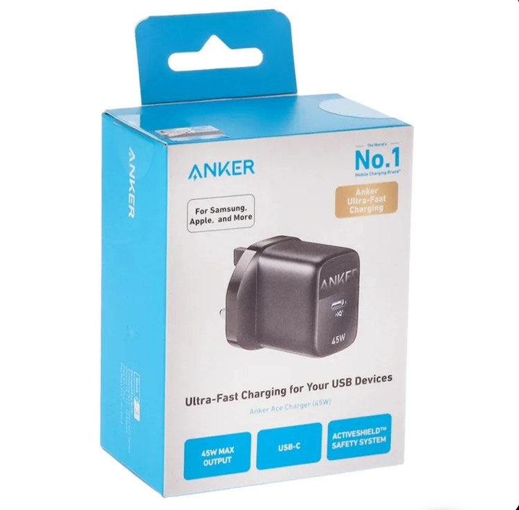 شارژر دیواری ۴۵وات انکر مدله Anker 313charger A2643