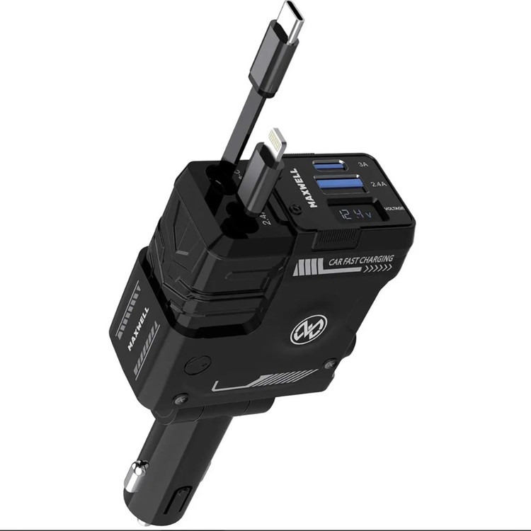 شارژر فندکی ۱۲۰ وات مدله Maxwell drive hub