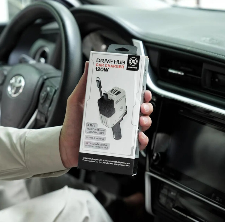 شارژر فندکی ۱۲۰ وات مدله Maxwell drive hub