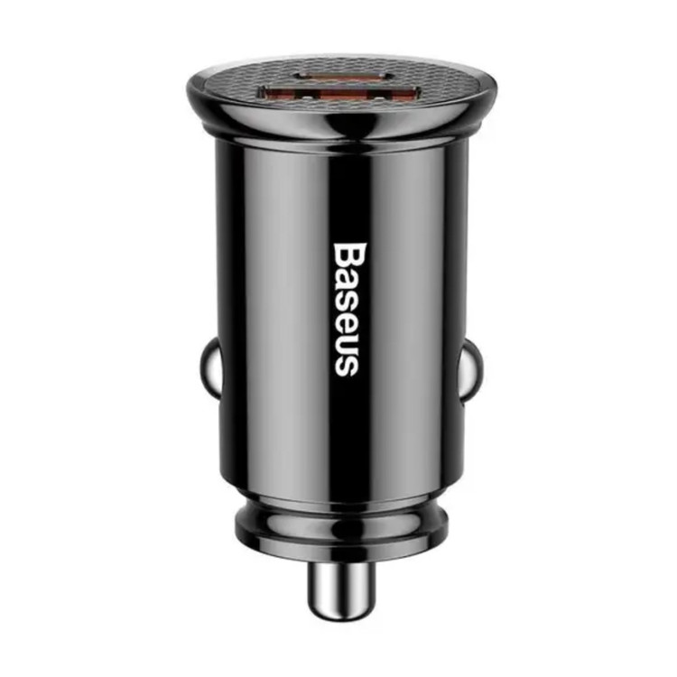 شارژر فندکی باسئوس ۳۰ وات مدل CCAL_YS01دو پورت USB_C/USB_A