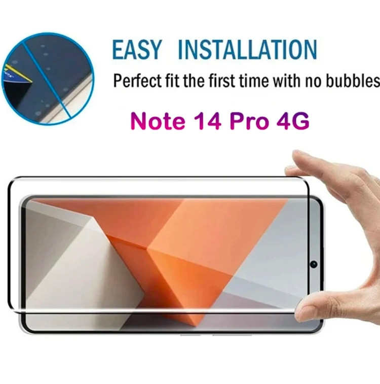 گلس شیشه ای تمام چسب Note14pro 4G